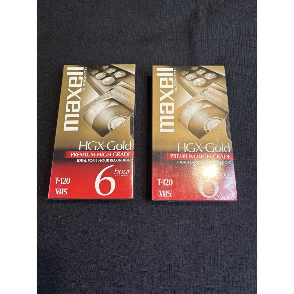Maxell HG-X Gold T-120 6 Hour Blank VHS Video Tape Premium High Grade